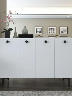 Sideboard in Weiß - (B)120 cm - (H)80 cm - (T)29,6 cm