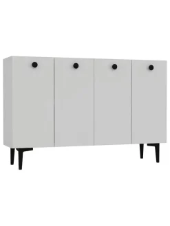 Sideboard in Weiß - (B)120 cm - (H)80 cm - (T)29,6 cm