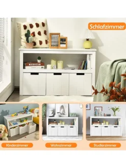 Sideboard mit 3 Schubladen in Weiß