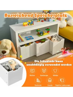 Sideboard mit 3 Schubladen in Weiß