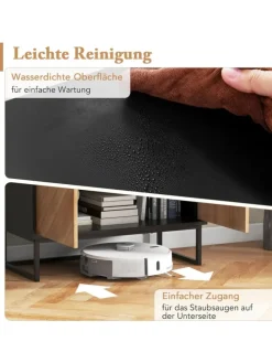 Sideboard mit 2 Türen 80 x 40 x 80 cm in Schwarz