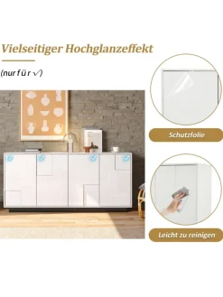 Sideboard mit Push-to-Open & Kippschutz