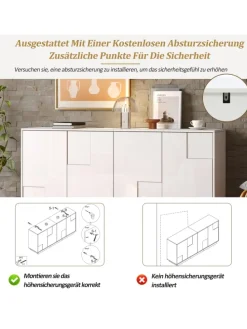 Sideboard mit Push-to-Open & Kippschutz