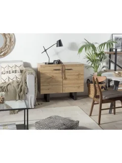 Sideboard TIMBER in Braun/Grau - (W) 94 x (H) 79 x (L) 42 cm