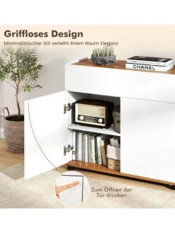 Sideboard 80x35x70 cm in Weiß