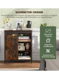 Sideboard 70x30x81cm in Braun