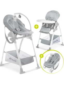 Sitn Relax 3in1 - Hochstuhl ab der Geburt, in grau,weiss