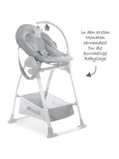 Sitn Relax 3in1 - Hochstuhl ab der Geburt, in grau,weiss