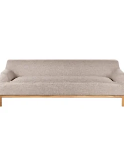3-Sitzer Sofa SOSJO in Braun - (W) 219 x (H) 74 x (L) 83 cm