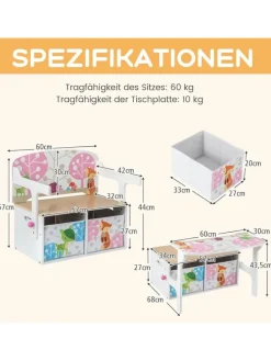 Sitzgruppe 3 in1 in Weiß