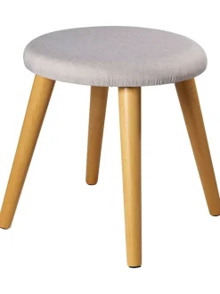 Sitzhocker "Skandi" in Grau - (H)42 x Ø 40 cm