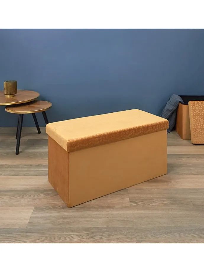 Sitztruhe in Gelb - (B)76 x (H)38 x (T)38 cm