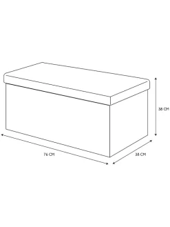 Sitztruhe in Gelb - (B)76 x (H)38 x (T)38 cm
