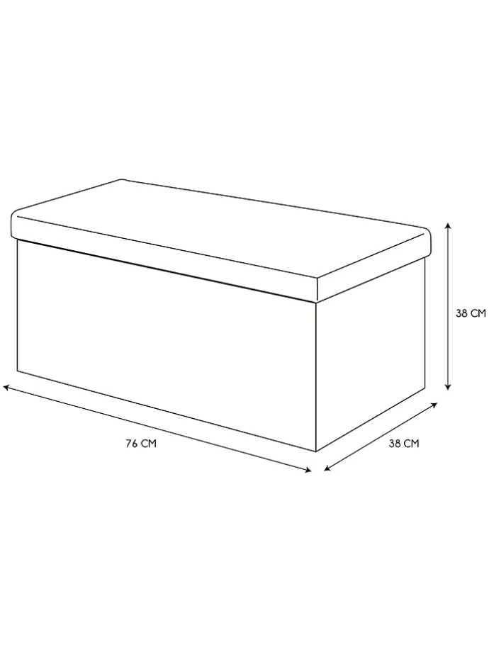Sitztruhe in Gelb - (B)76 x (H)38 x (T)38 cm