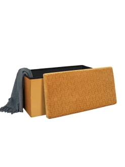 Sitztruhe in Gelb - (B)76 x (H)38 x (T)38 cm