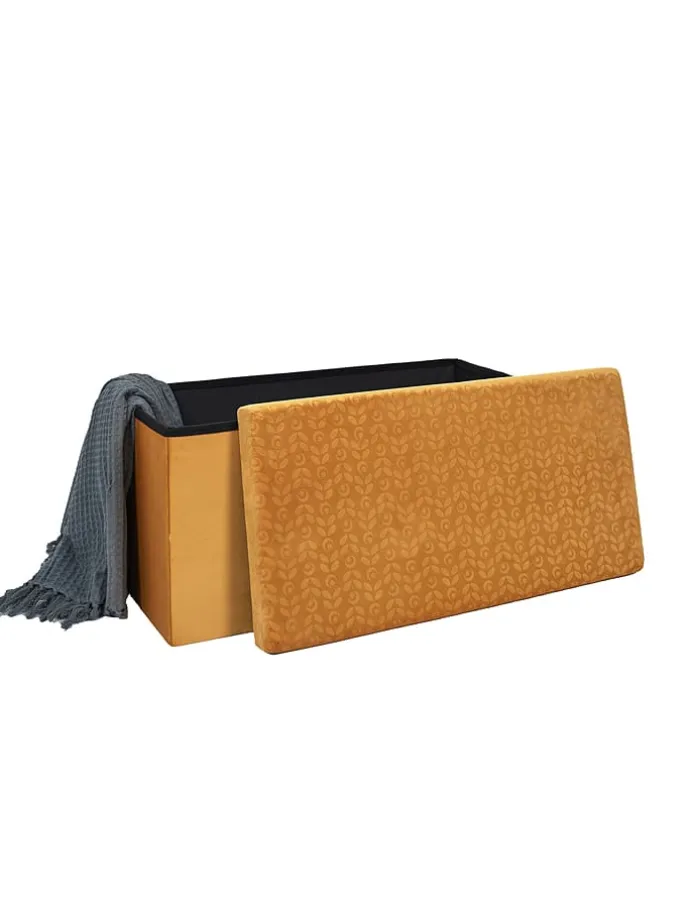 Sitztruhe in Gelb - (B)76 x (H)38 x (T)38 cm