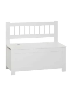 Sitztruhe in Weiß - (B)74,5 x (H)64 x (T)34 cm