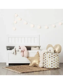 Sitztruhe in Weiß - (B)74,5 x (H)64 x (T)34 cm