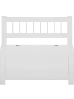 Sitztruhe in Weiß - (B)74,5 x (H)64 x (T)34 cm