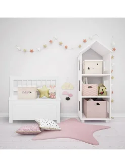 Sitztruhe in Weiß - (B)74,5 x (H)64 x (T)34 cm