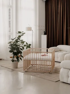 Sämann Laufgitter mit Lattenrost & Schlupfsprossen - natur - Premium Kollektion