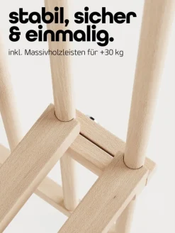 Sämann Laufgitter mit Lattenrost & Schlupfsprossen - natur - Premium Kollektion