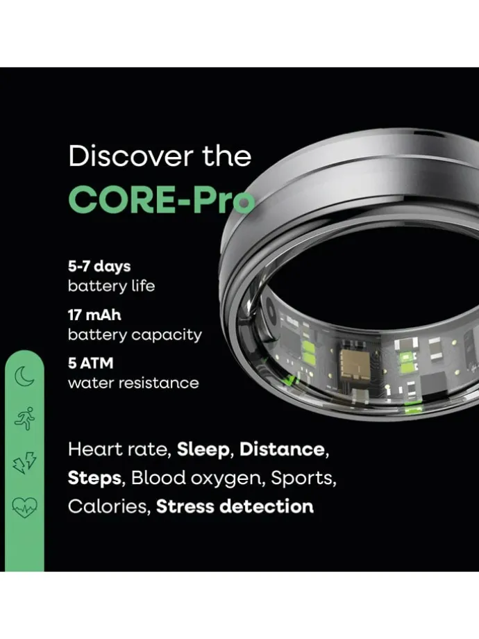 Smart-Ring "Core Pro" in Silber