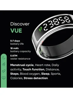 Smart-Ring "Elite VUE" in Silber