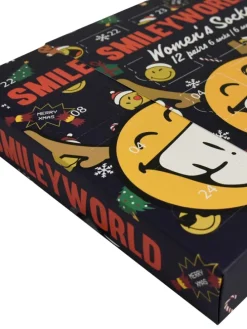 Smileyworld Socken Adventskalender mit 12 Paar kurz und lang in Mehrfarbig