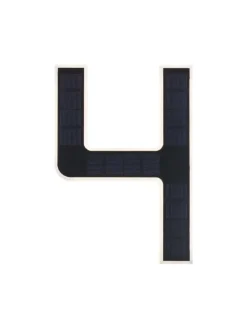 Solar LED Hausnummernleuchte Nummer 4