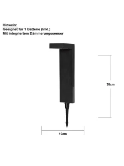 Solar Wegeleuchte Vicini in Schwarz