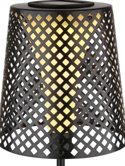 Solarleuchte in Schwarz - (B)18 x (H)50 cm