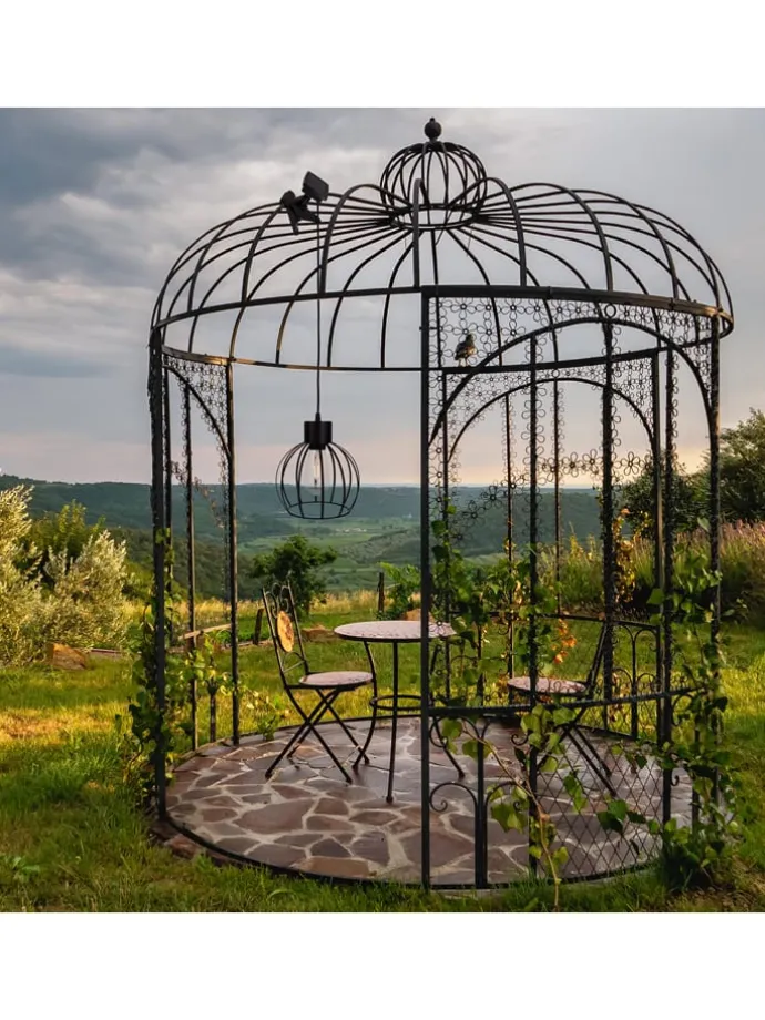 Solar-Pendelleuchte "Grid" in Schwarz - (H)130 x Ø 20 cm