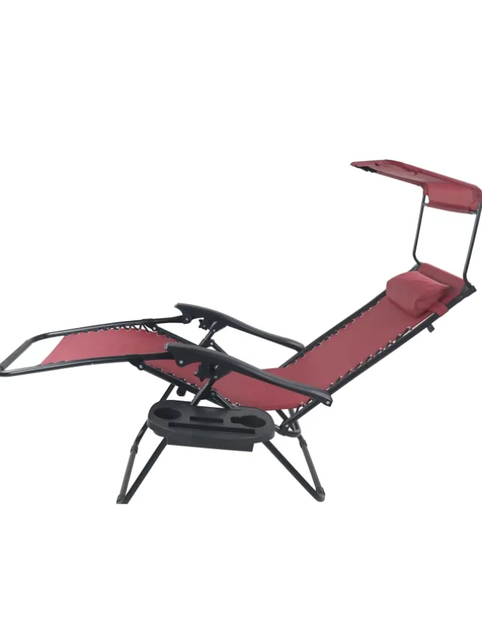 Sonnenliege Liegestuhl Gartenstuhl Camping Maltosa in Rot