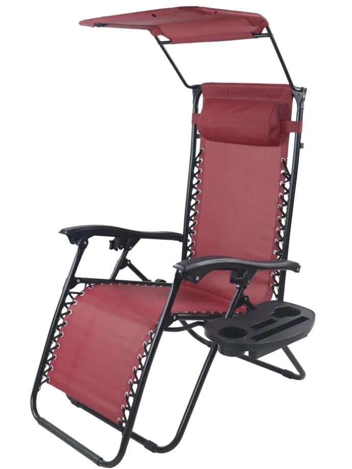 Sonnenliege Liegestuhl Gartenstuhl Camping Maltosa in Rot