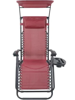 Sonnenliege Liegestuhl Gartenstuhl Camping Maltosa in Rot