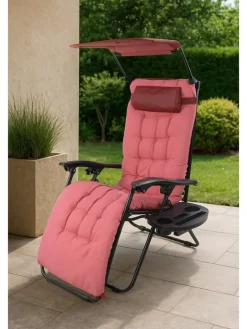 Sonnenliege Liegestuhl Gartenstuhl Camping Maltosa in Rot