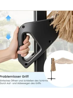 Sonnenschirm Hawaii 270 cm in Braun