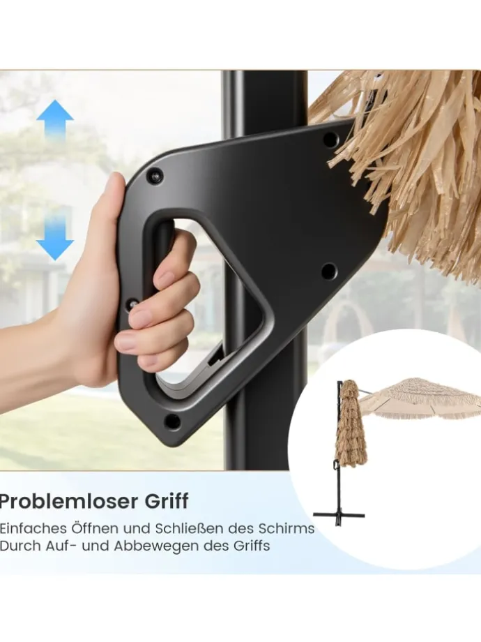 Sonnenschirm Hawaii 270 cm in Braun