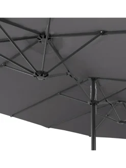 Sonnenschirm in Grau - (L)260 x (B)450 cm