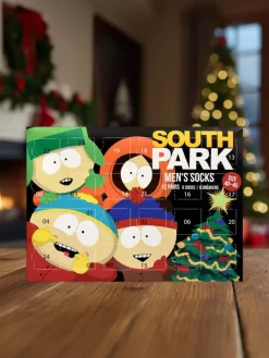 South Park Socken Adventskalender mit 12 Paar Socken kurz und lang in Mehrfarbig