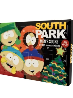 South Park Socken Adventskalender mit 12 Paar Socken kurz und lang in Mehrfarbig