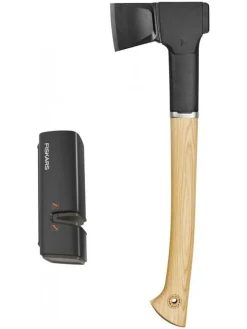 Spaltaxt in Schwarz/ Beige