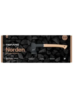 Spaltaxt in Schwarz/ Beige