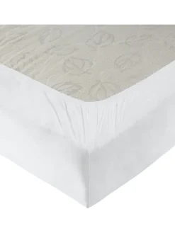 Spannbettlaken allergendicht/kochfest in naturweiß