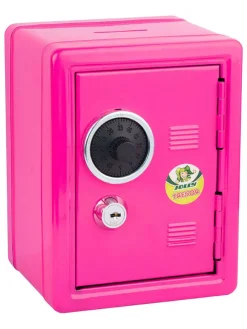 Spardose "Tresor" in Pink - (L)16,5 x (B)12,5 x (H)12 cm