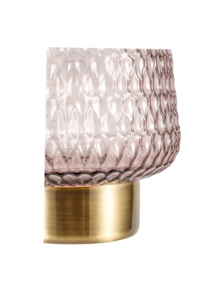 Sparkling Glamour mobile Tischleuchte Timer Batterie Grau