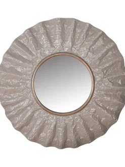 Spiegel "Brest"in Grau - Ø 62 cm