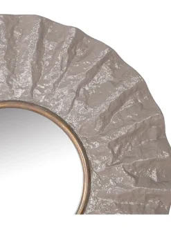 Spiegel "Brest"in Grau - Ø 62 cm