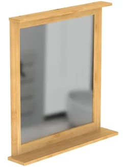 Spiegel in Hellbraun - (L)76,7 x (B)70,3 cm